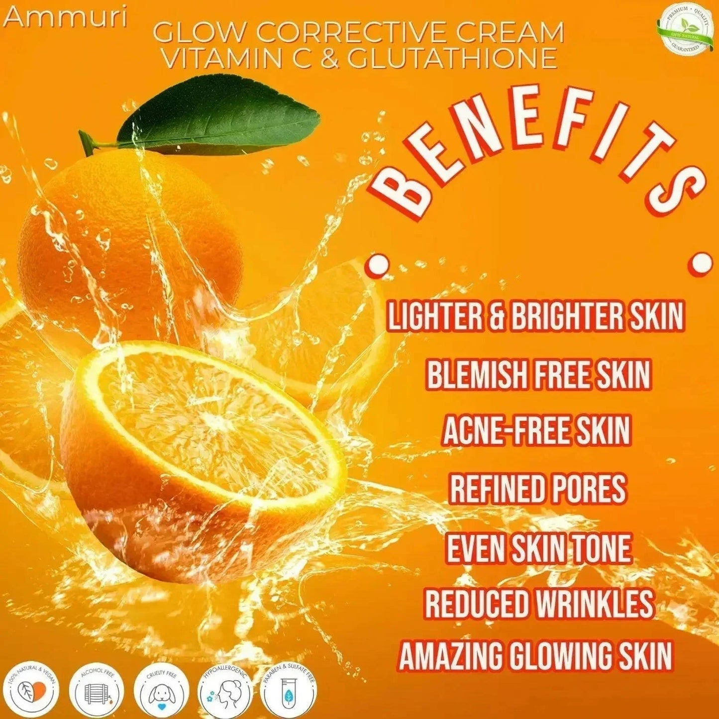 Ammuri Brightening Moisturiser Cream – For Face, Body & Sensitive Areas (50g)